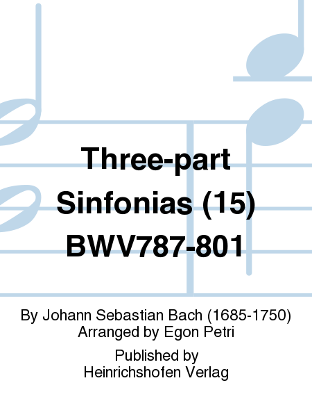 Three-part Sinfonias (15) BWV787-801