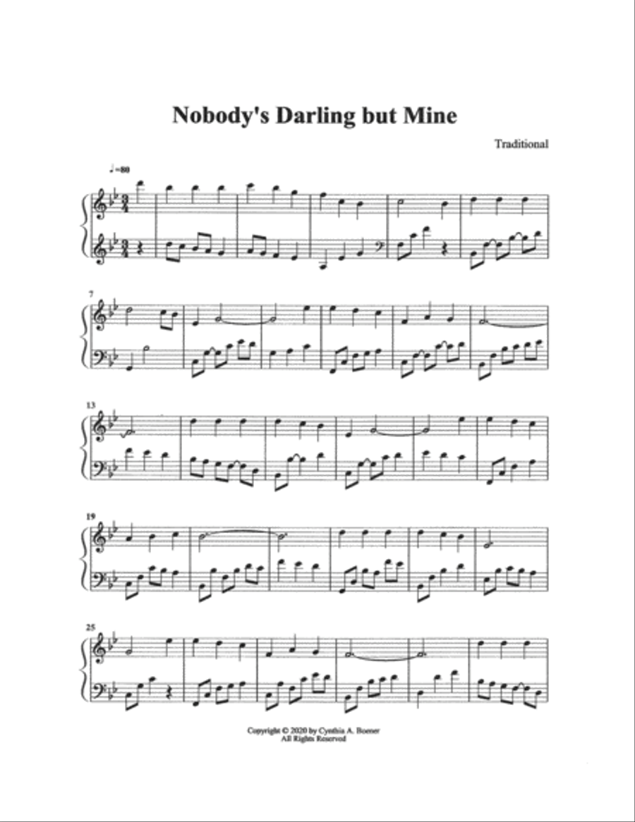 Nobody's Darling but Mine Harp scores gallery preview page 2
