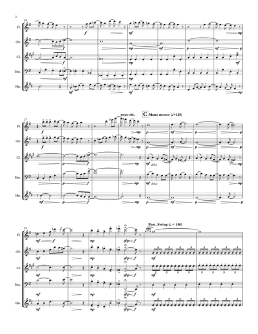 All I Want For Christmas Is You Woodwind Quintet scores gallery preview page 2