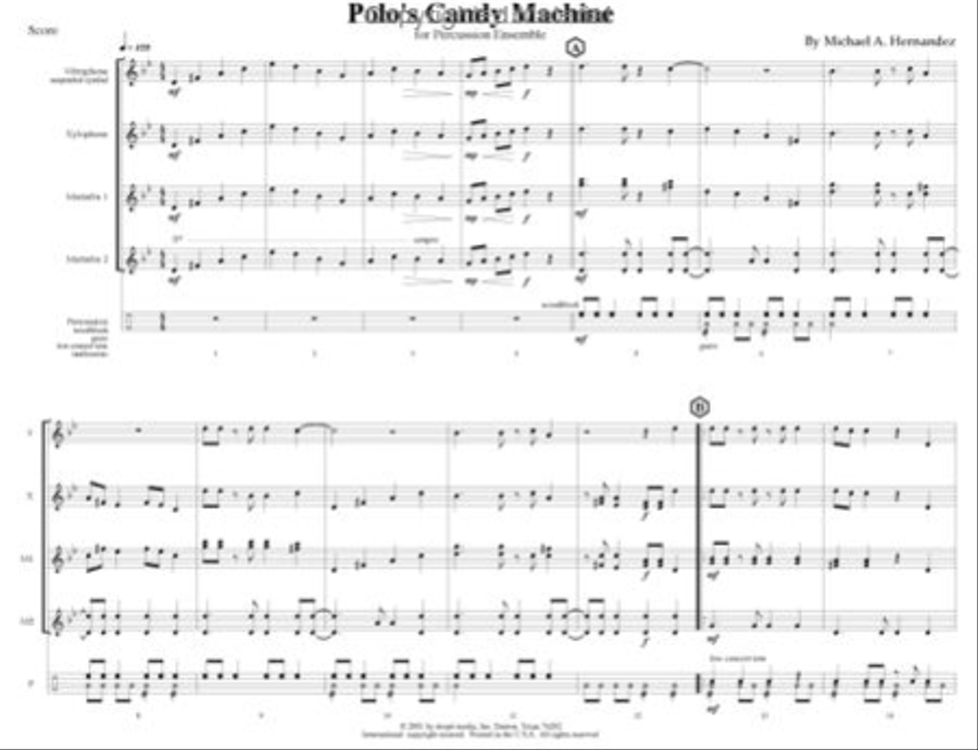 Polo's Candy Machine Percussion Ensemble scores gallery preview page 4