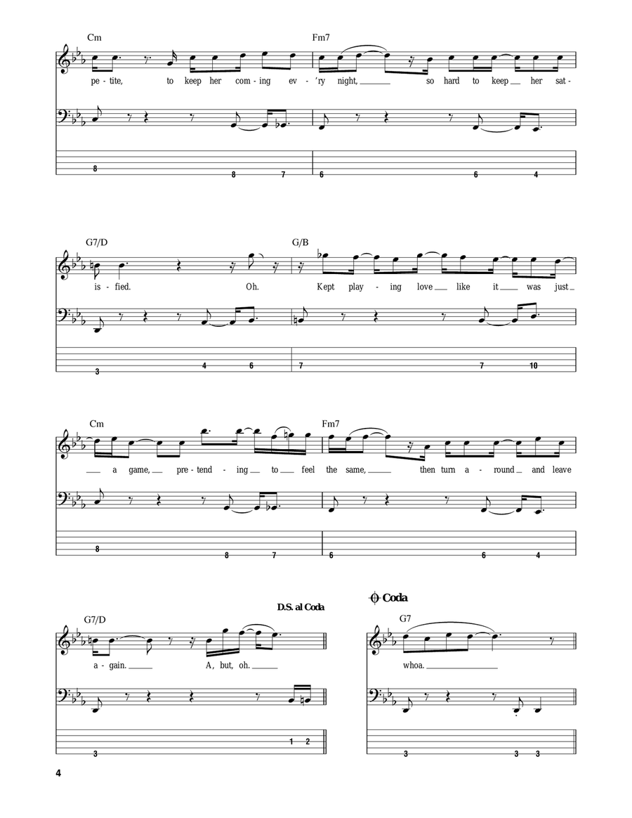 This Love This Love Bass Guitar Tablature scores gallery preview page 4