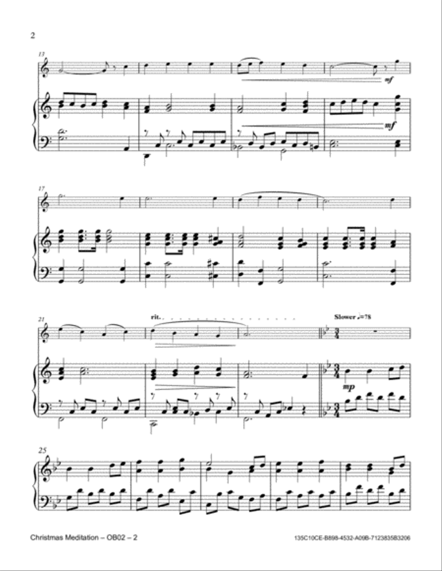 Christmas Meditation Christmas Meditation Piano scores gallery preview page 2