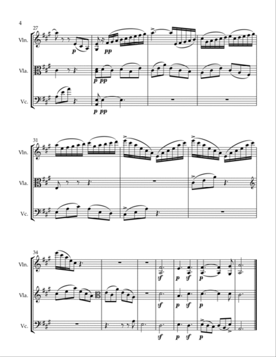 Arabesque #2 Arabesque #2 String Trio scores gallery preview page 4