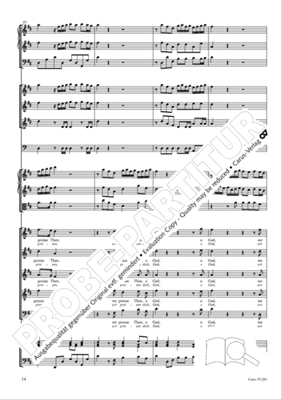 Te Deum for the Victory of Dettingen SSATB scores gallery preview page 31