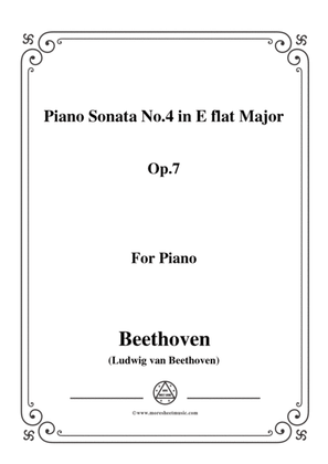 Book cover for Beethoven-Piano Sonata No.4 in E flat Major Op.7,for piano
