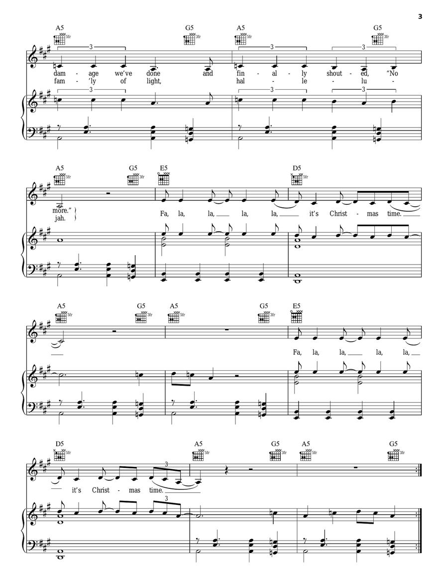 It's Christmas Time It's Christmas Time Piano, Vocal, Guitar scores gallery preview page 3