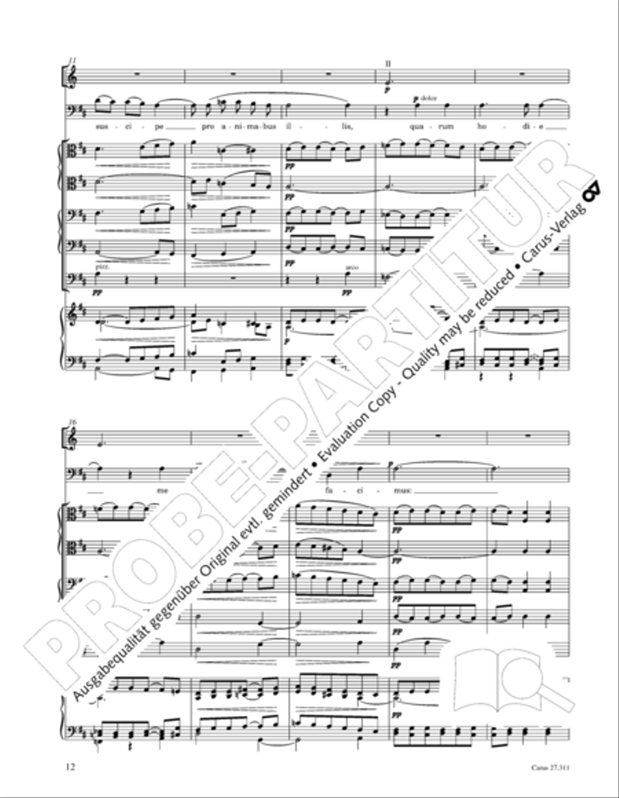 Requiem - church version (Requiem. Fassung mit kleinem Orchester) 4-Part scores gallery preview page 28
