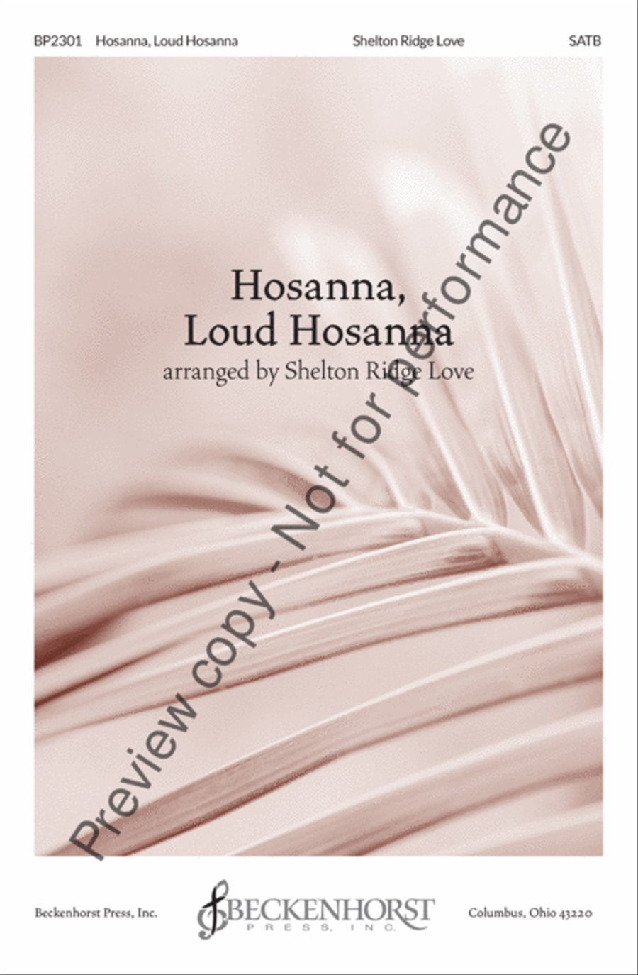 Hosanna, Loud Hosanna 4-Part scores gallery preview page 2