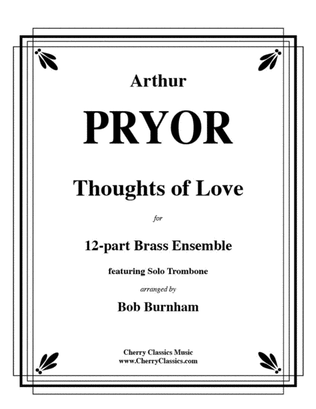Book cover for Thoughts of Love for Trombone solo & 12-part Brass Ensemble