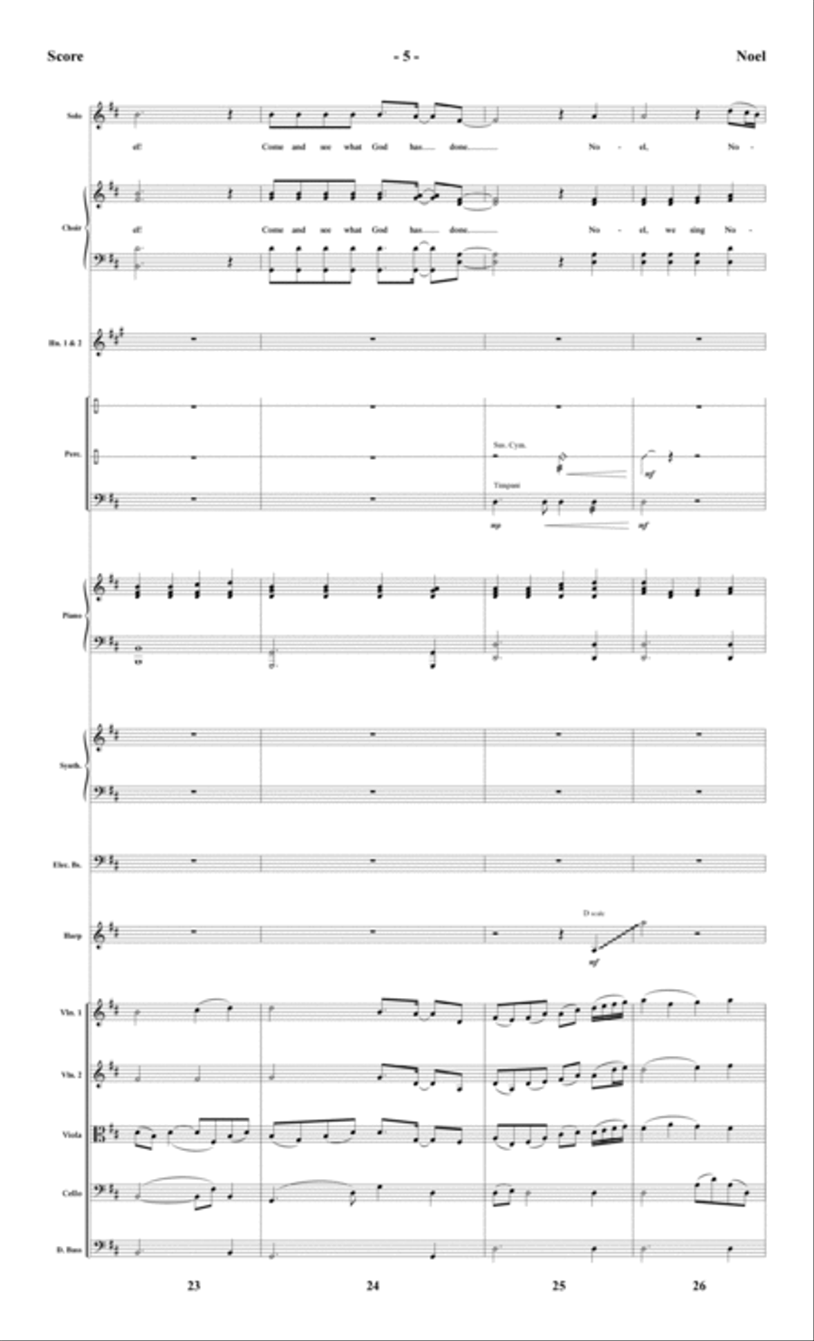 Noel (feat. Lauren Daigle) (arr. Heather Sorenson) - Full Score Choir scores gallery preview page 5