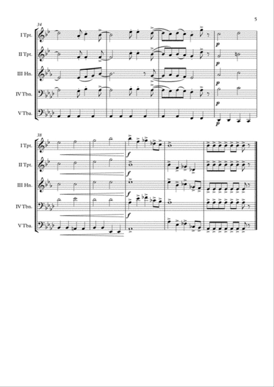 Macgyver - Theme Brass Quintet scores gallery preview page 6