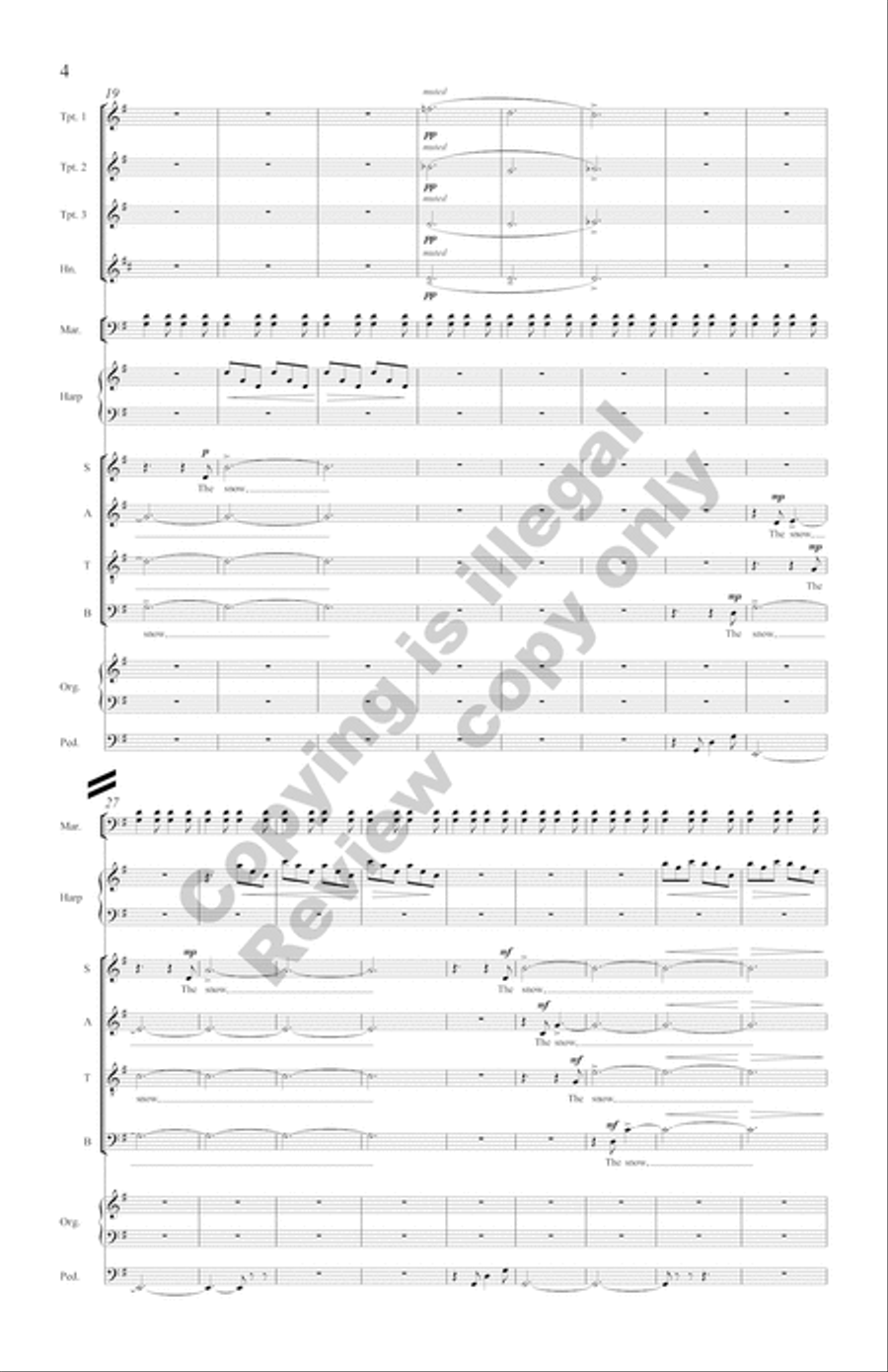 The Snow Lay On the Ground!: Nine Festive Carol Settings (Complete Compilation Full Score) Choir scores gallery preview page 37