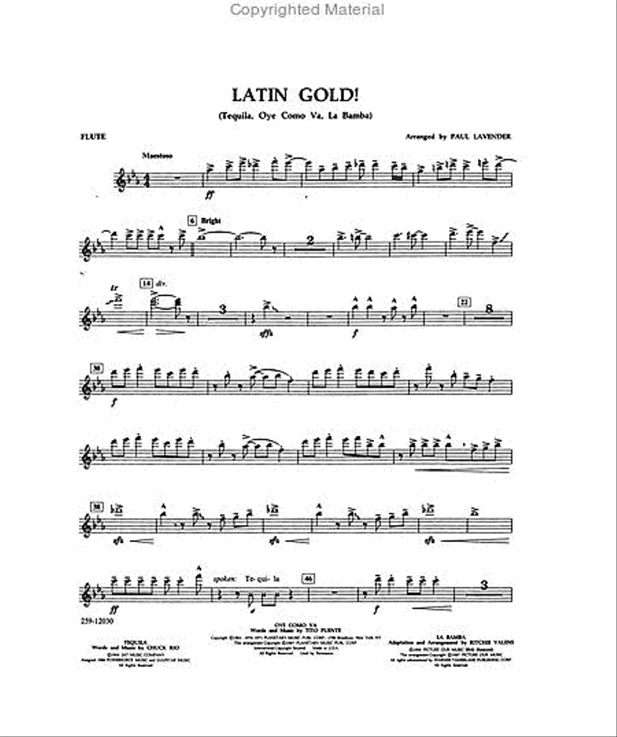 Latin Gold! Concert Band scores gallery preview page 7