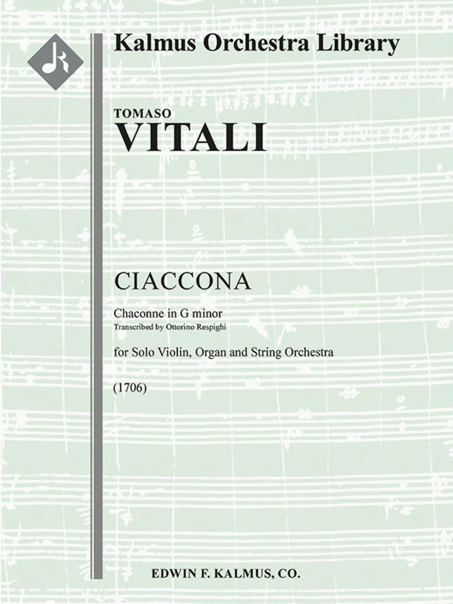 Ciaccona (Chaconne in G minor) [attributed] [transcription] String Orchestra scores gallery preview page 1