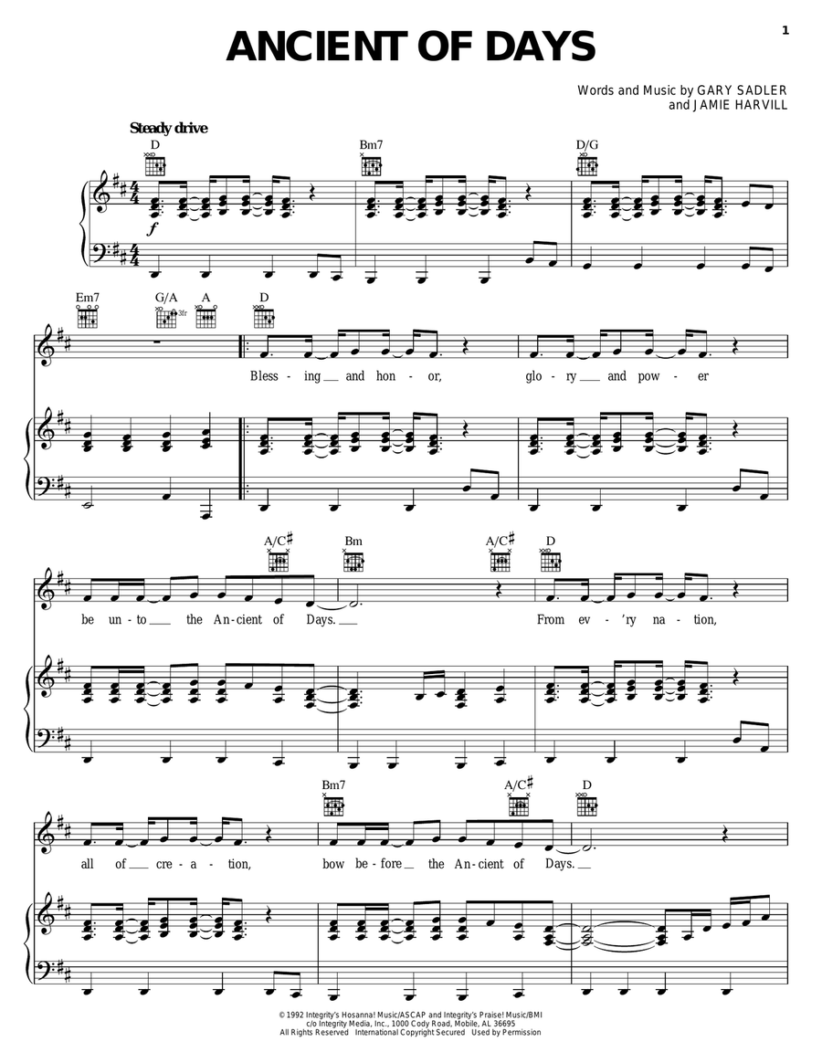 Ancient Of Days Guitar scores gallery preview page 1