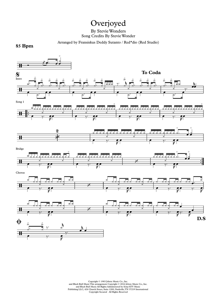 Overjoyed Drum Set scores gallery preview page 1