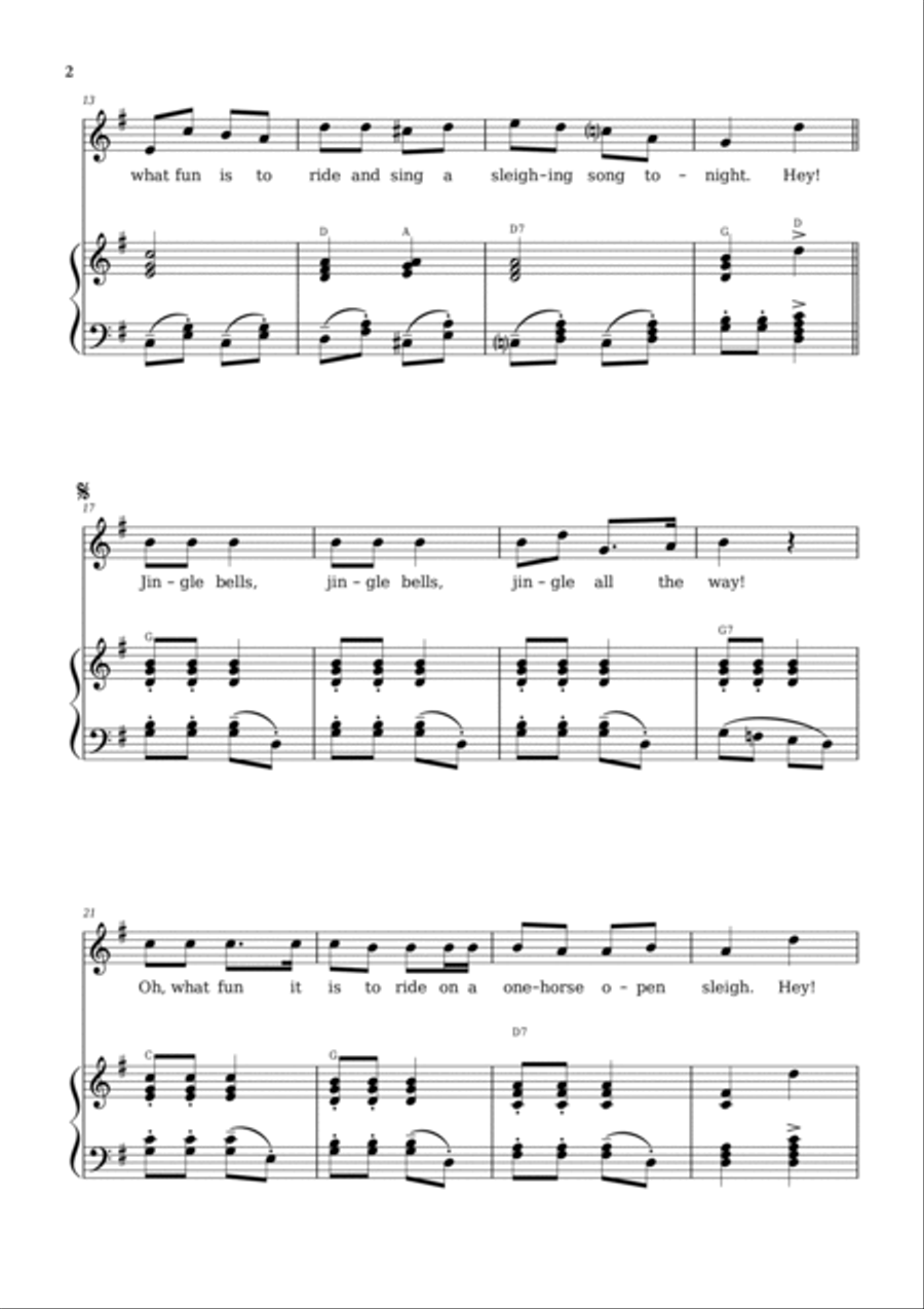 Jingle Bells Voice scores gallery preview page 2