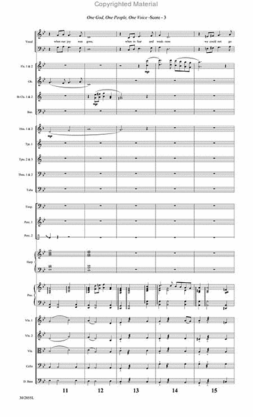 One God, One People, One Voice - Orchestral Score and CD with Printable Parts