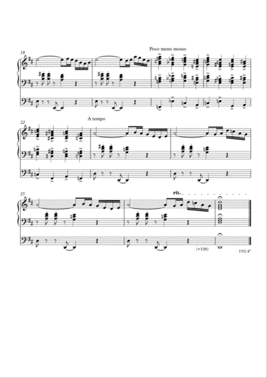Organ Short Fanfare in D by Simon Peberdy Organ Solo scores gallery preview page 2