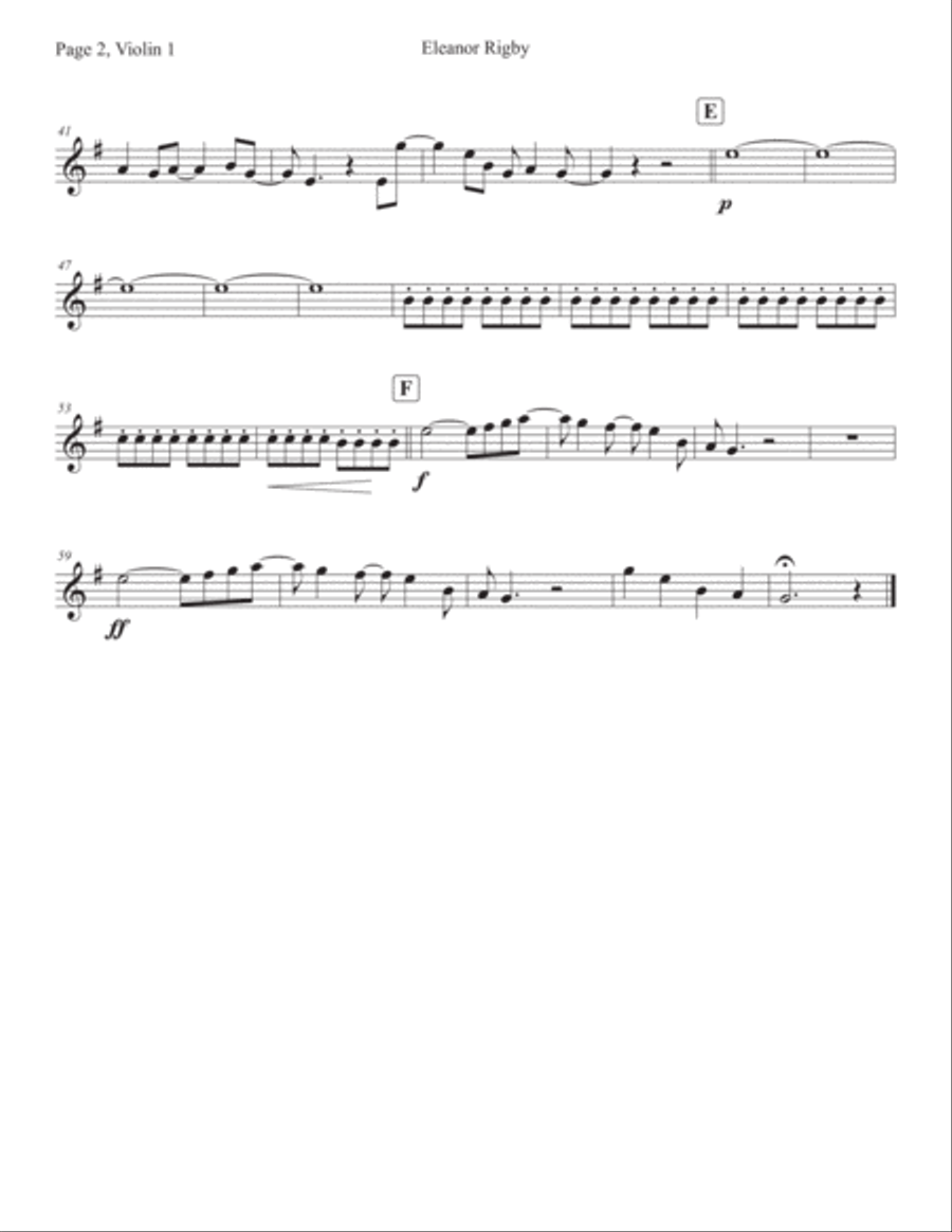 Eleanor Rigby String Quintet scores gallery preview page 6