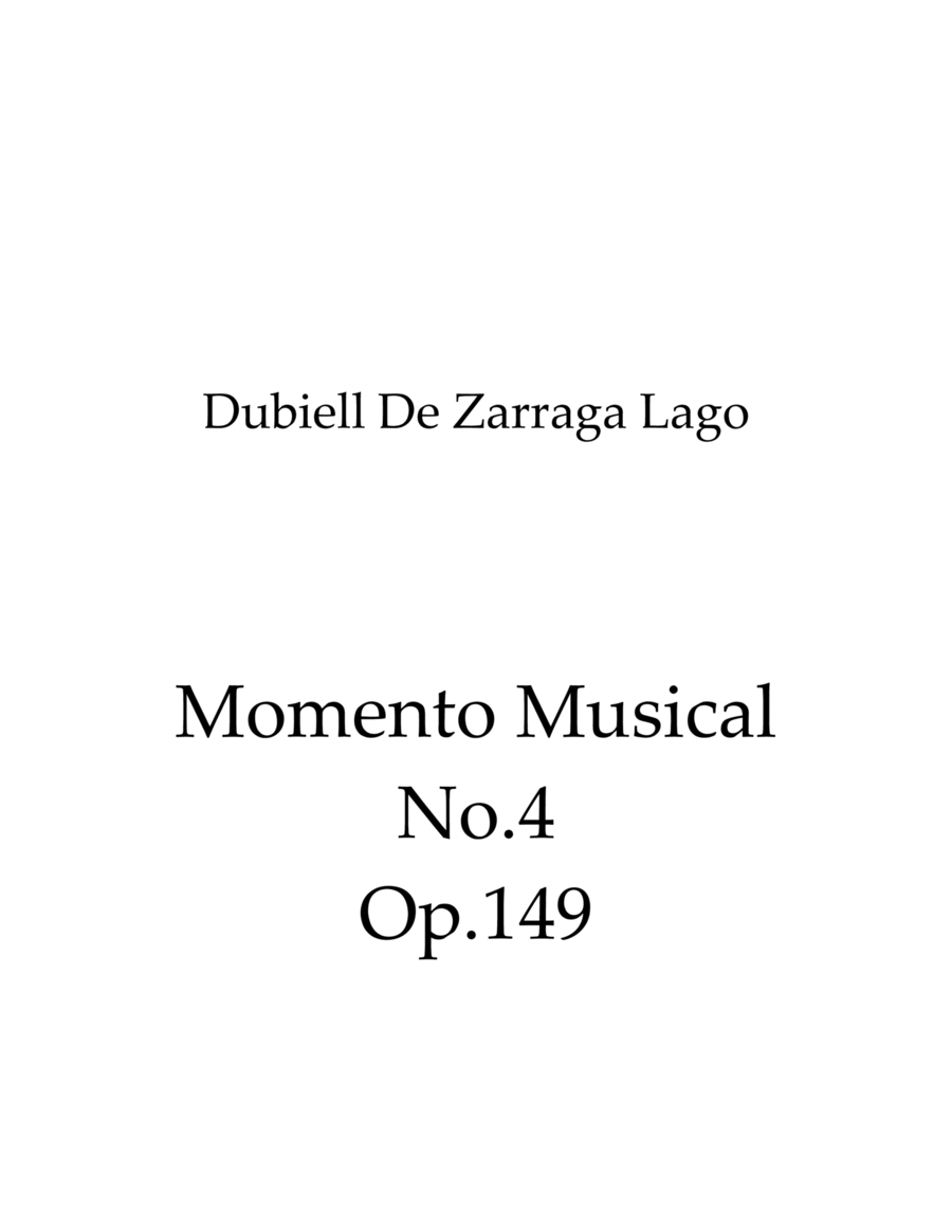 Momento Musical No.4 Op.149 Piano Solo scores gallery preview page 1