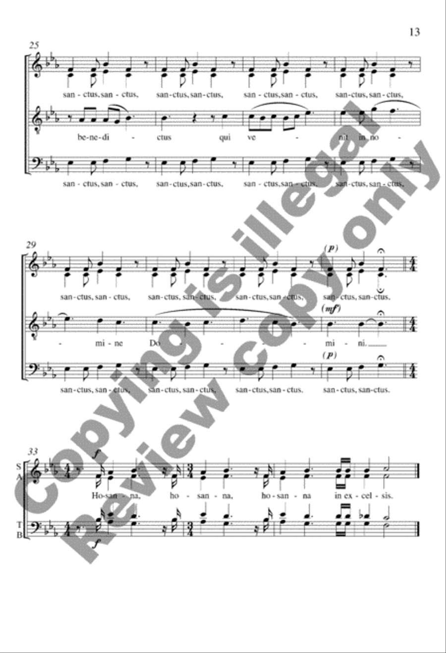 Missa Brevis Missa Brevis 4-Part scores gallery preview page 13