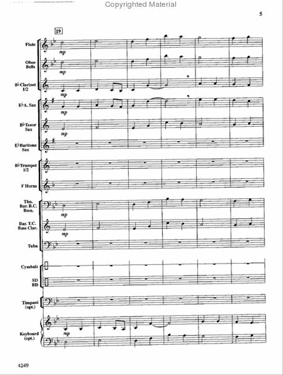 Peanuts & Peanut Butter Concert Band scores gallery preview page 5