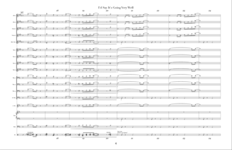 I'd Say It's Going Very Well Jazz Ensemble scores gallery preview page 4