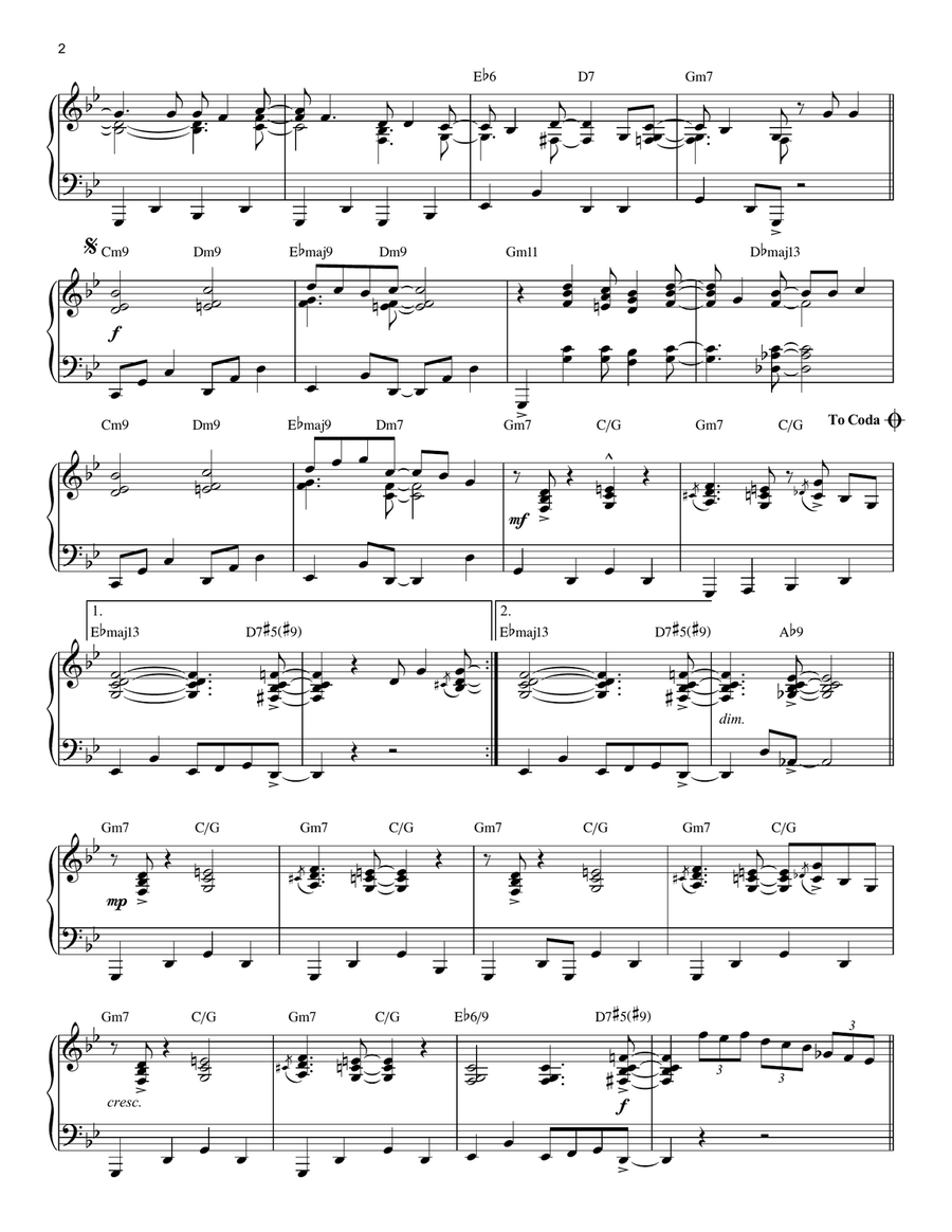 Do It Again [Jazz version] Piano Solo scores gallery preview page 2