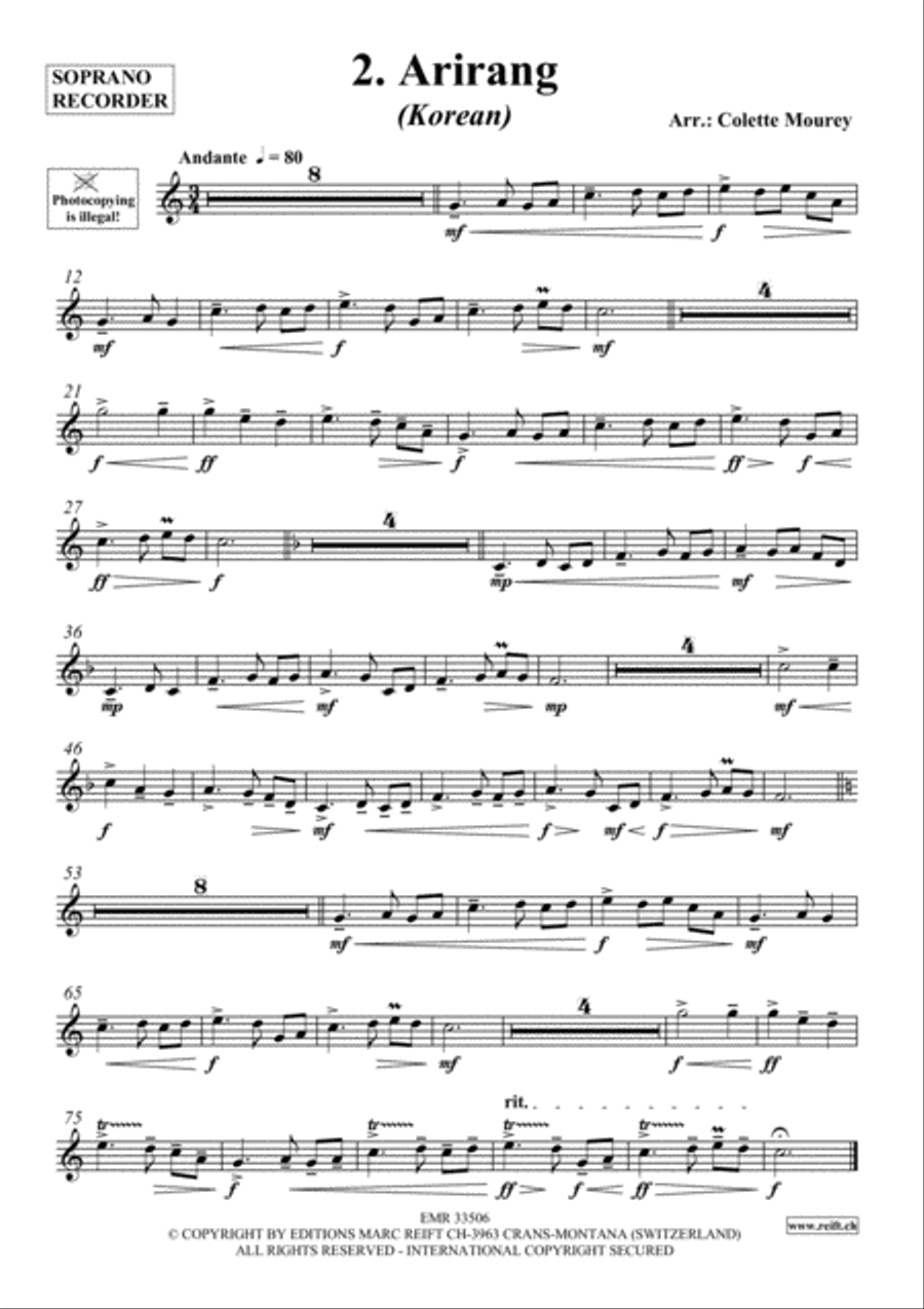 20 Greatest Hits Around The World Soprano Recorder scores gallery preview page 3