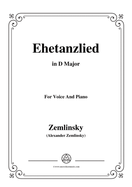 Zemlinsky-Ehetanzlied in D Major