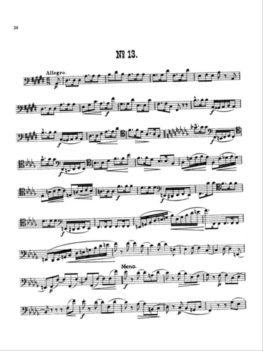 Milde: Fifty Concert Studies, Op. 26 Bassoon Solo scores gallery preview page 1