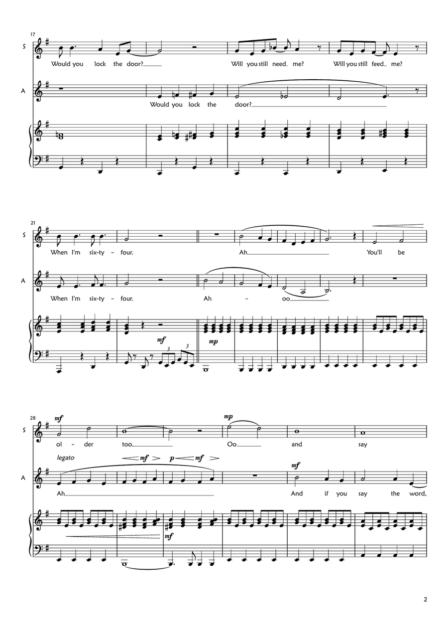 When I'm Sixty-four SA scores gallery preview page 2