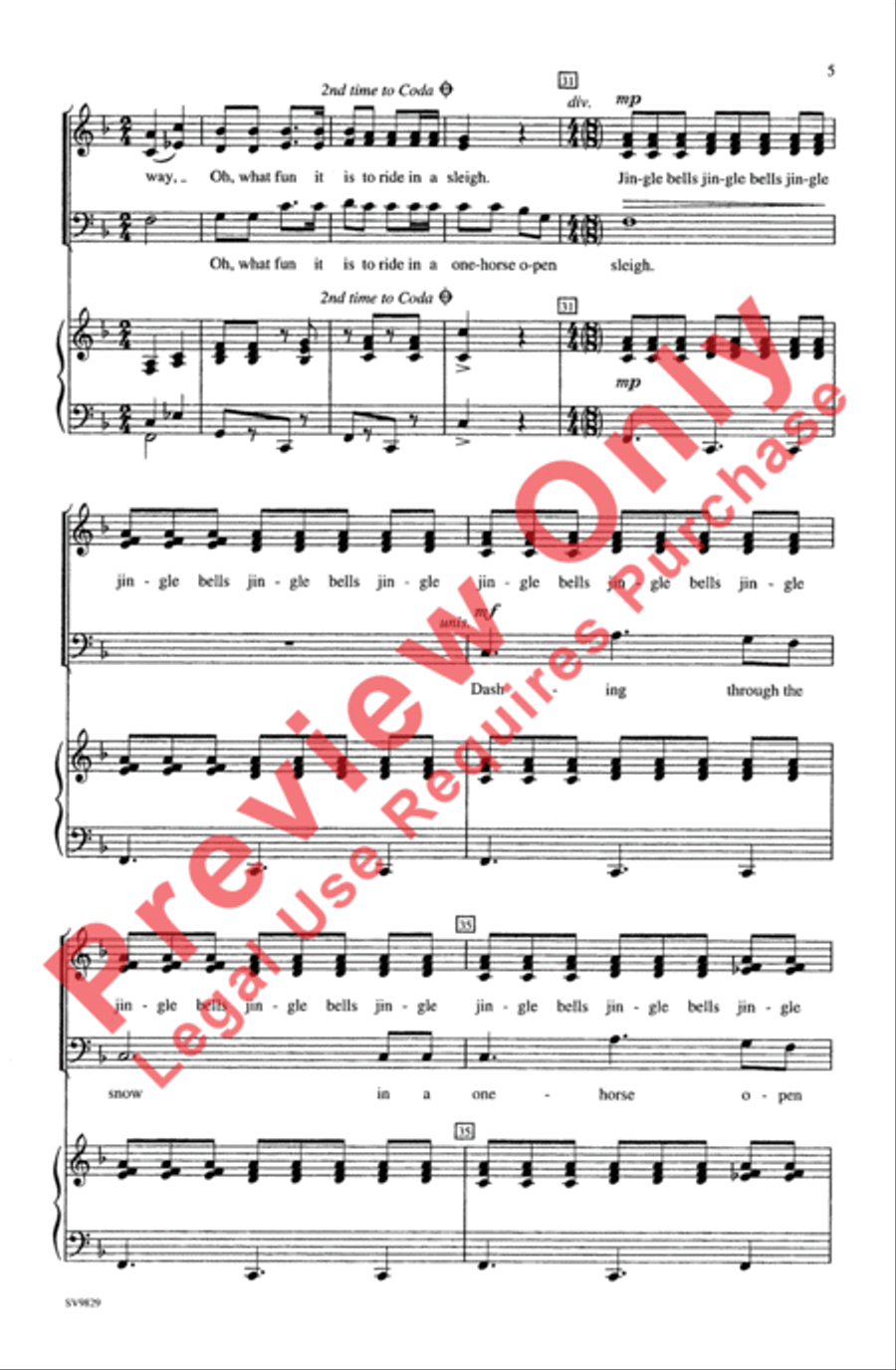 Dashing Through the Snow (A Jingle Bell Spectacular!) 3-Part scores gallery preview page 5