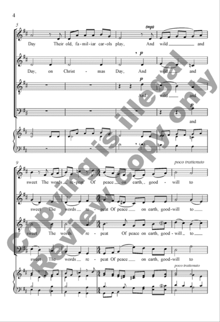 A Soldier's Carol 4-Part scores gallery preview page 4