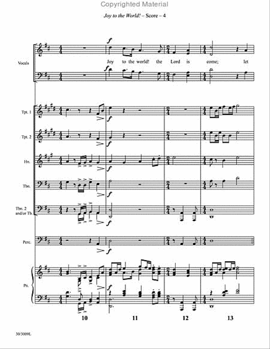 Joy to the World! - Brass and Percussion Score and Parts Choir scores gallery preview page 5