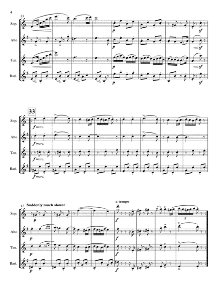 Hungarian Dance No. 5 for Saxophone Quartet image number null