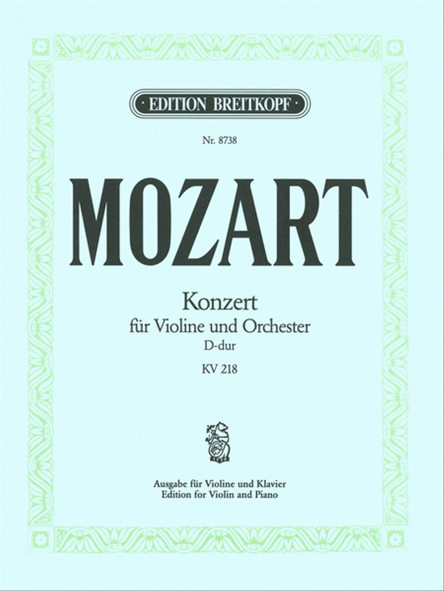 Book cover for Violin Concerto [No. 4] in D major K. 218