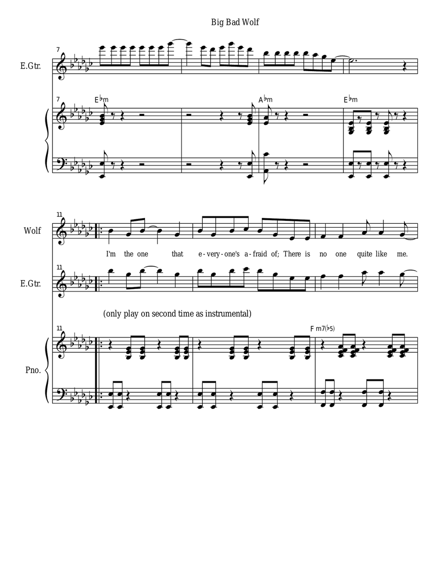The Big Bad Wolf The Big Bad Wolf Piano, Vocal scores gallery preview page 2