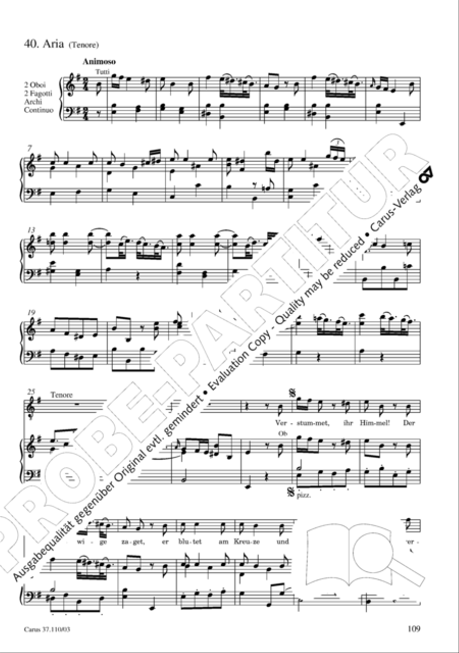 Markuspassion. Werkausgabe Reihe 1, Bd. 7 (Homilius) 4-Part scores gallery preview page 116