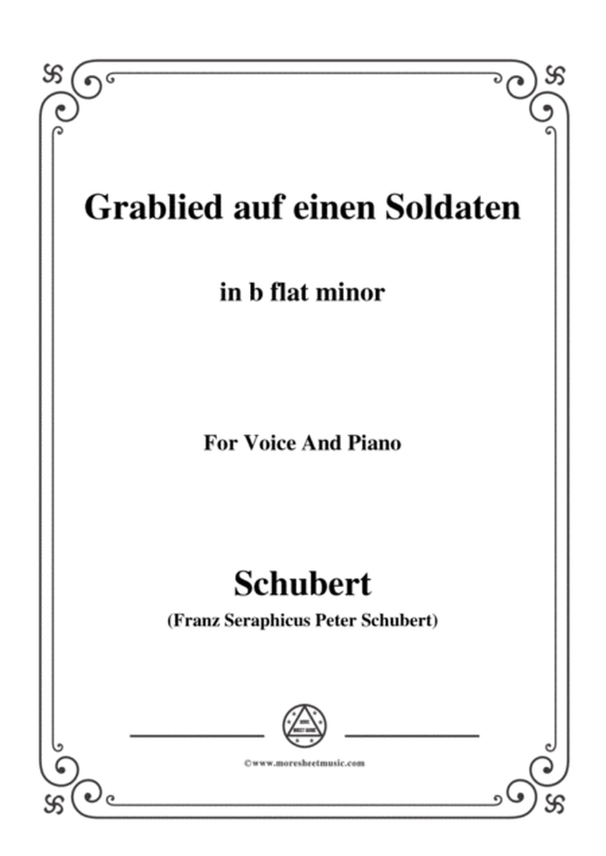 Schubert-Grablied auf einen Soldaten,in b flat minor,for Voice&Piano image number null