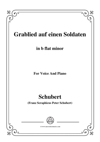 Schubert-Grablied auf einen Soldaten,in b flat minor,for Voice&Piano image number null