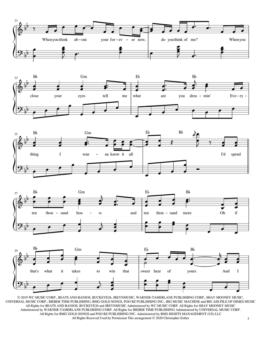 10,000 Hours Piano, Vocal scores gallery preview page 3
