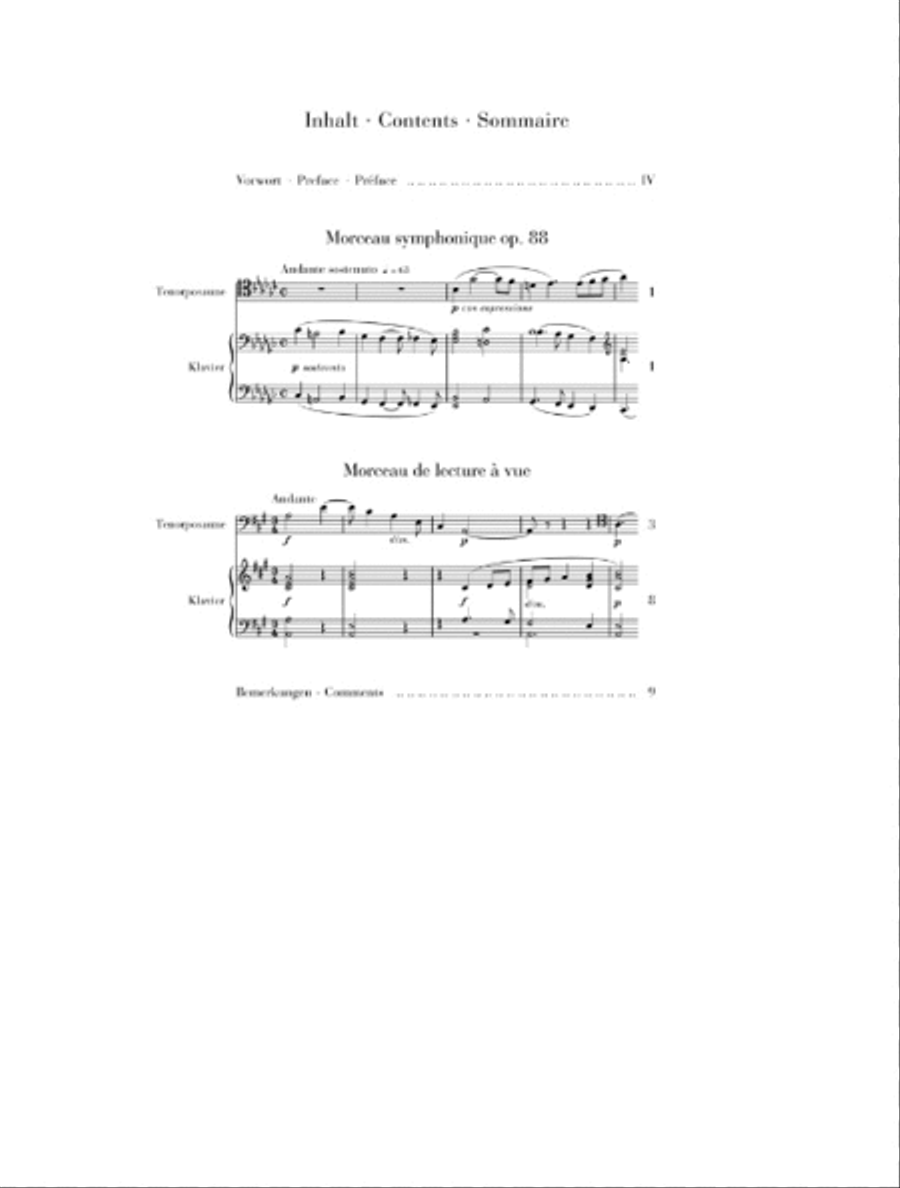 Morceau Symphonique Op. 88 and Morceau De Lecture Piano Accompaniment scores gallery preview page 2