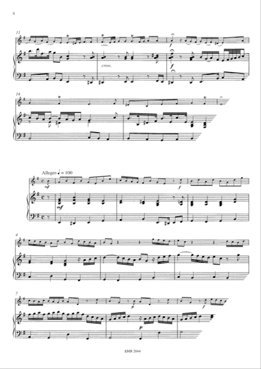 Sonata No. 2 in E minor Trumpet Solo scores gallery preview page 4