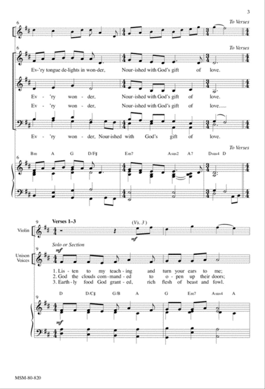 Take and Eat This Bread of Heaven 4-Part scores gallery preview page 3