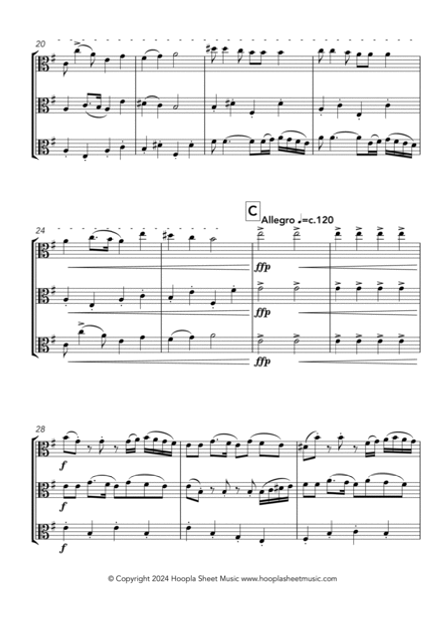 Hava Nagila Hava Nagila String Trio scores gallery preview page 3