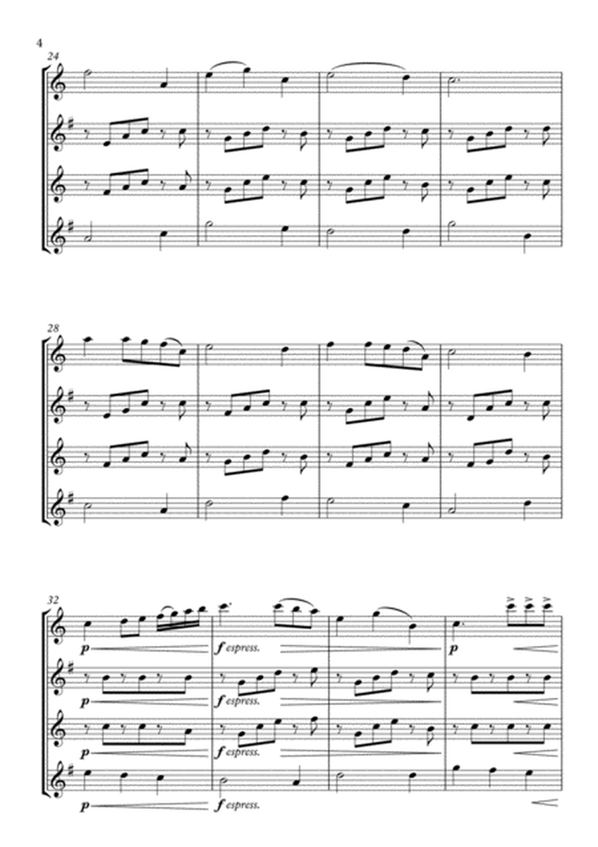 Intermezzo - From Cavalleria Rusticana - P. Mascagni - For Sax Quartet (Full Score and Parts)