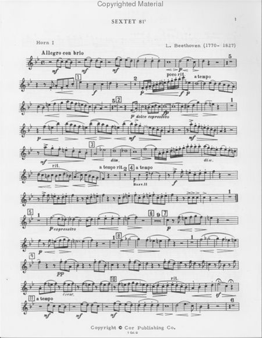 Opus 81b Opus 81b Horn scores gallery preview page 2