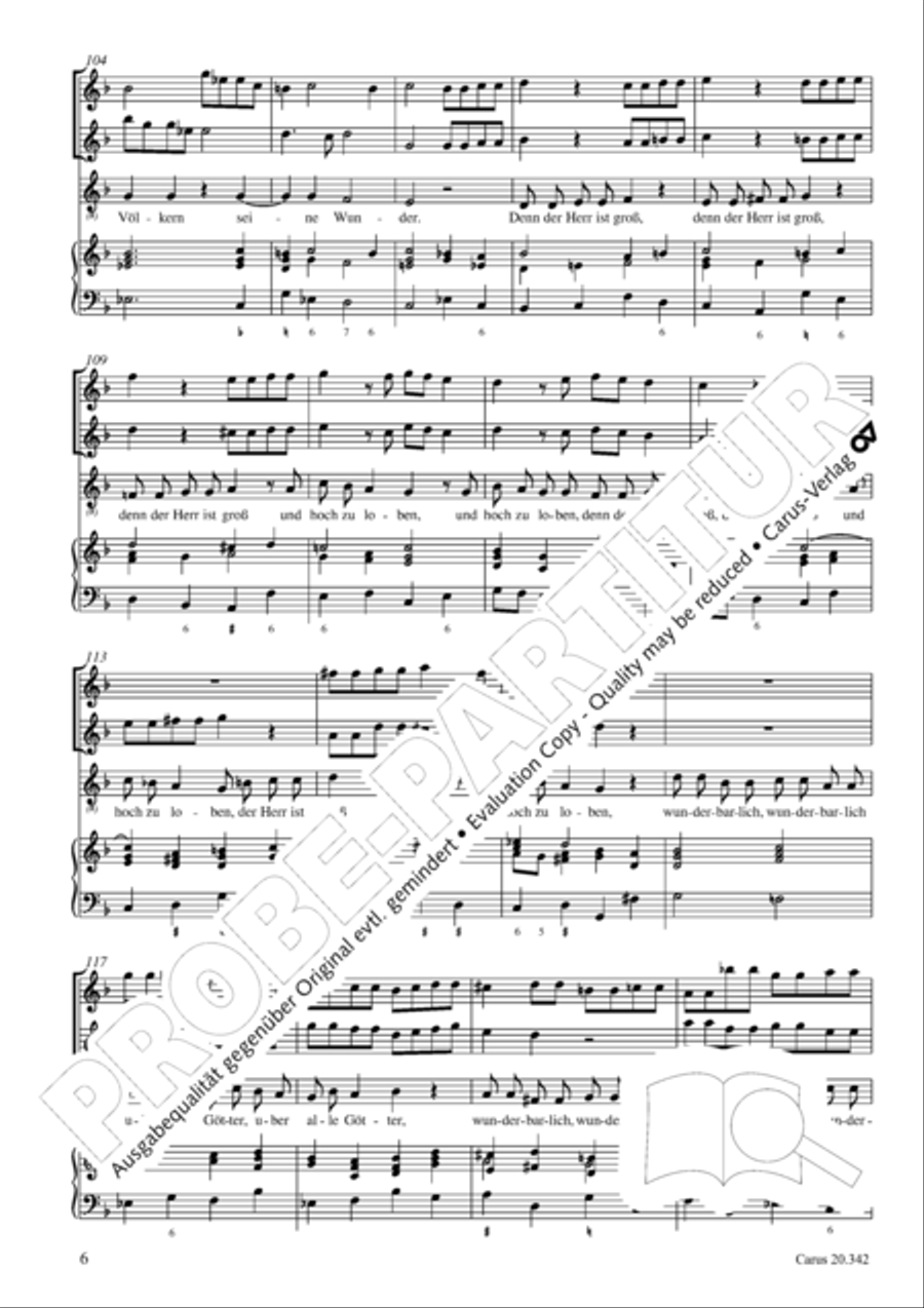 Singet dem Herren ein neues Lied (Singet dem Herrn ein neues Lied) Tenor Voice scores gallery preview page 7